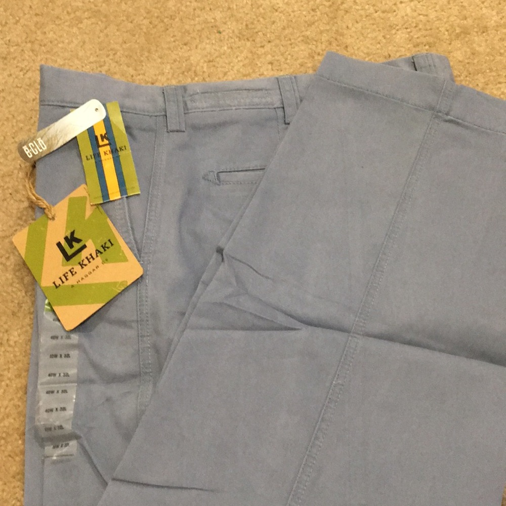 New khakis by Haggar slacks 40 X 32 flat front New